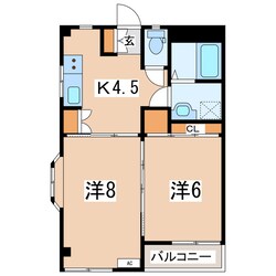 郡山駅 徒歩42分 2階の物件間取画像